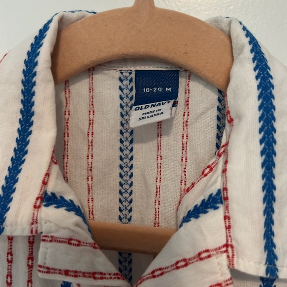 Old Navy Toddler Boy Set - Red, Blue, and White Stripes 18/24M - Picture 8 of 9